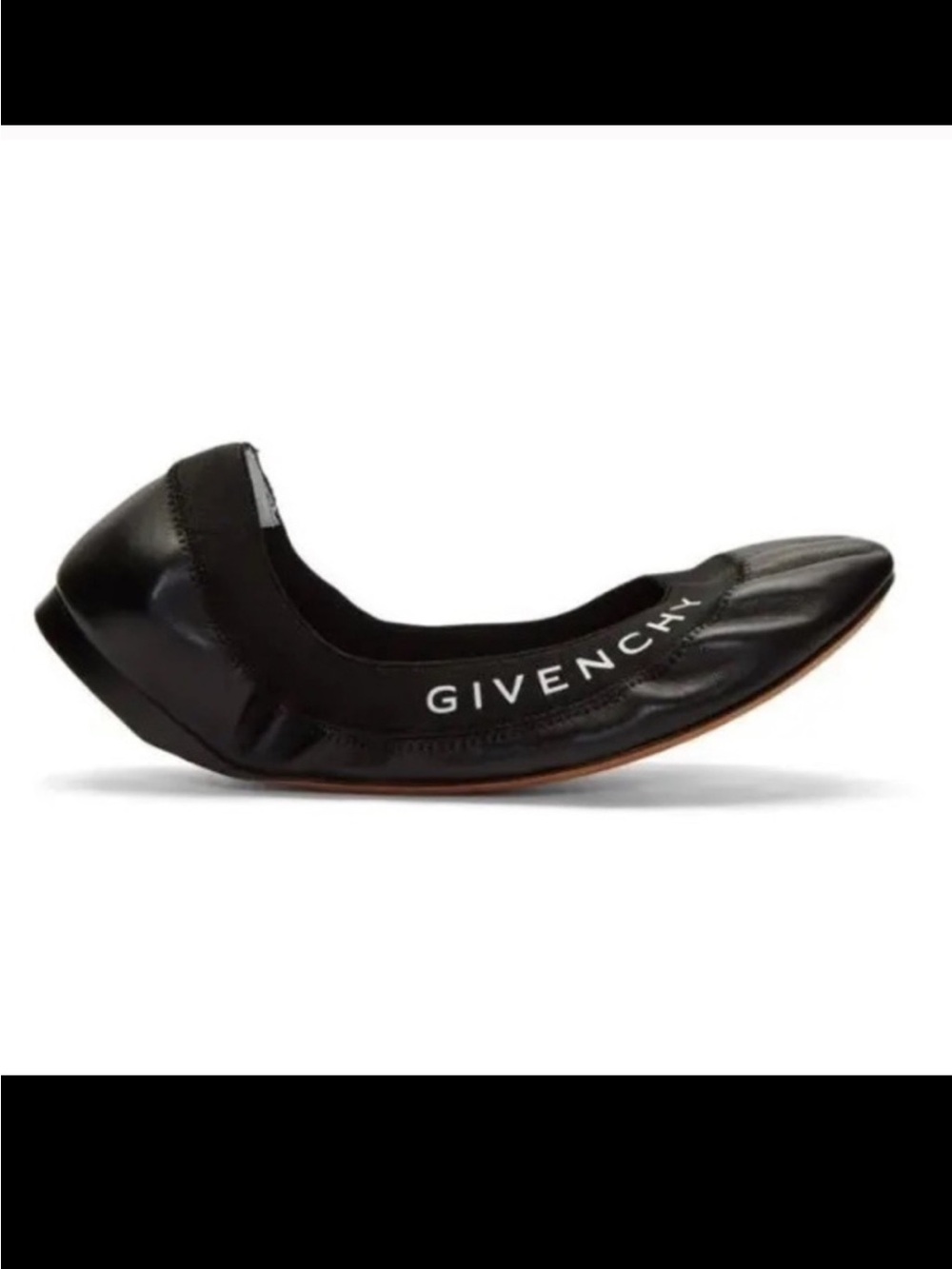 Givenchy Black Millie Logo Ballerina Flats